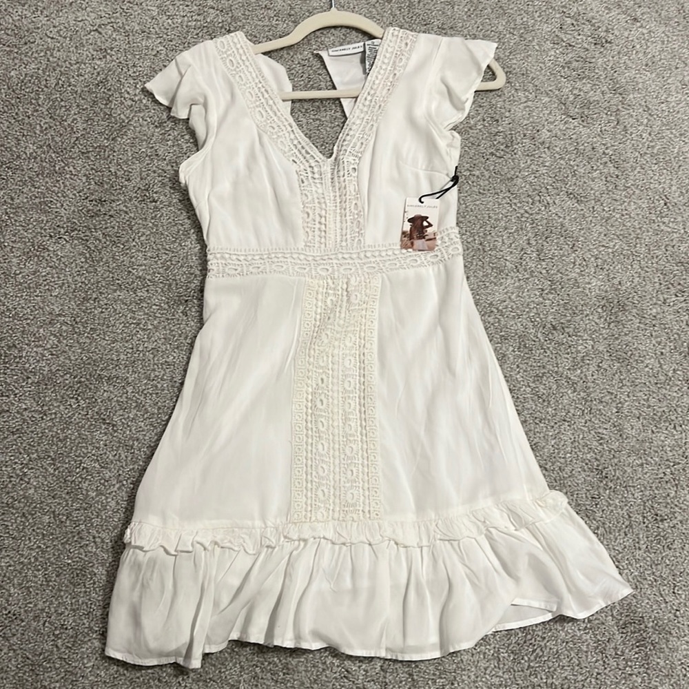 Sincerely Jules size S white dress with crotchet details